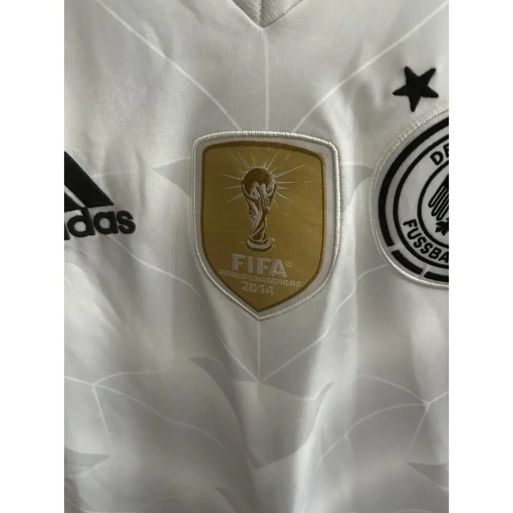 adidas Germany National Team Soccer Jersey Size L White/Black FIFA Champs 2014